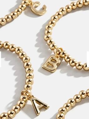 BaubleBar Dangle Charm Initial E Pisa Stretch Bracelet